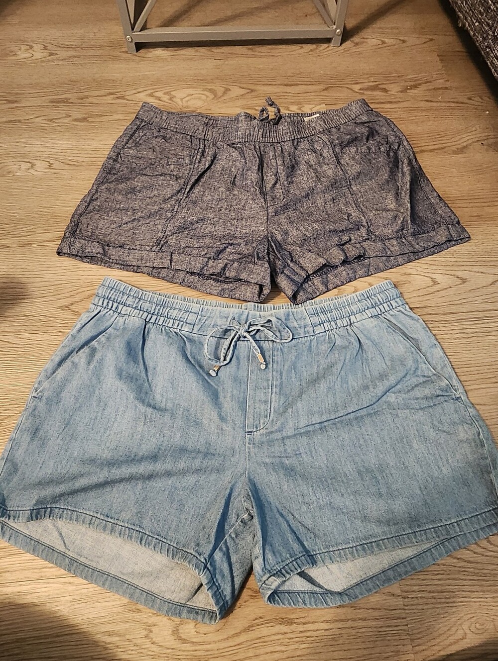 Old Navy Shorts BUNDLE Linen Blend Chambray Pull-On Shorts Size Large